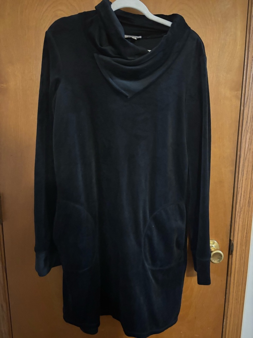 Max Studio Black Cowl-Neck Midi Dress. NWOT